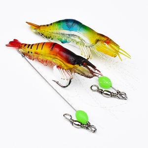 Venta al por mayor de agua salada, 70mm, 5,8g, 6 colores, PVC suave de señuelo, cebo suave, camarón, camarón de plástico suave, gamba para calamar, sepia, mero - Product Image 5