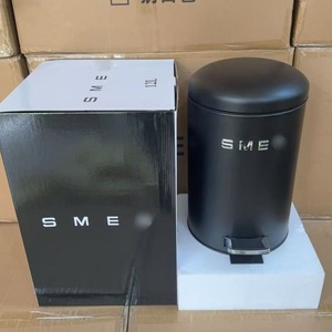 ถังขยะแบบมีฝาปิด, 12L ทรงถังทำจากสเตนเลสสตีลสำหรับใช้ในบ้านขนาด {Si M Ge} ขนาดความจุขนาดใหญ่ LJT-002 LJT-002ห้องนั่งเล่นในบ้าน - Product Image 6