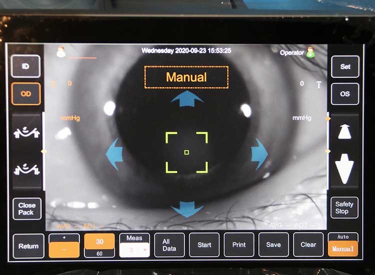 Tonómetro óptico St-1000 de operación automática, tonómetro de aire digital sin contacto
