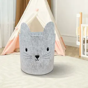 Cute Creative Family Storage Solution Soft Pollution-Free Felt Cloth Toy Organizer Safe Material Storage Boxes & Bins