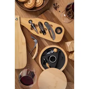 Juego de vino Nebbiolo de bambú, merchandising sostenible - Product Image 5