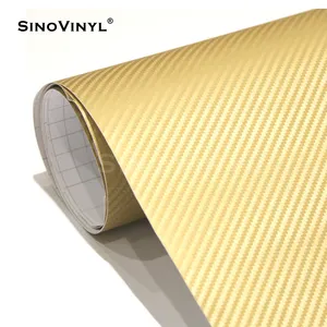 SINOVINYL 도매 자동 접착 3D 탄소 섬유 비닐 랩 자동차 용