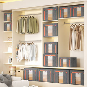 Papelera multiusos bloqueable para niños, organizador de armario, estantes de almacenamiento de ropa, caja de almacenamiento con cremallera de metal, venta al por mayor - Product Image 2