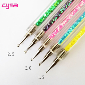 Ensemble de 5 pinceaux à double face pour nail art, pinceau angulaire de précision et stylo à points pour la création de manucures professionnelles - Product Image 1