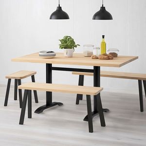 Base de Mesa Moderna de Hierro con Recubrimiento de Polvo Negro para Restaurante, Comedor, Cocina, Hotel, Exterior, Taller, Repuesto de Muebles - Product Image 2