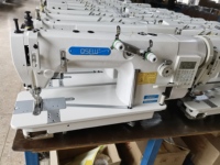 Machine à coudre industrielle QS-3800D-2TRR à double aiguille, pied marcheur, pour bannières publicitaires, point de piqûre et point de chaînette