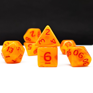 HS DICE Factory personnalisé <span class=keywords><strong>de</strong></span> haute qualité mélange <span class=keywords><strong>de</strong></span> couleurs 7 pièces/ensemble <span class=keywords><strong>de</strong></span> dés en matériau acrylique pour les jeux <span class=keywords><strong>de</strong></span> donjons et <span class=keywords><strong>de</strong></span> dragons - Product Image 6