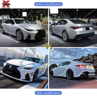 Kit aérodynamique en fibre de carbone de style ART de haute qualité pour Lexus IS 2021-2024 : Lame avant, jupes latérales, diffuseur arrière, spoiler, extensions d'ailes