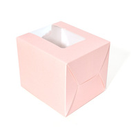 Nouveau conçu poignée pâtisserie faveur boîte d'emballage unique Cupcake Muffins Cupcake fenêtre boîtes pour boulangerie fête
