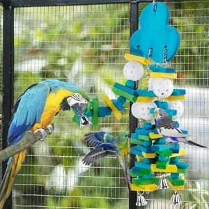 <strong>Parrot</strong> <strong>Toys</strong> Large Birds Chew <strong>Toy</strong> Gift Colorful Blocks Bells Macaws African Grey for <strong>Parrots</strong> - Product Image 4