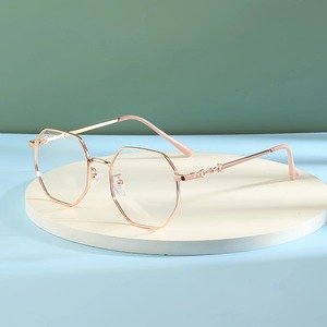 Phụ nữ Trọng lượng nhẹ <span class=keywords><strong>Retro</strong></span> Kính quang học màu xanh kim loại thời trang Kính mắt <span class=keywords><strong>Frames</strong></span> cho cuộc sống hàng ngày máy tính đọc - Product Image 2