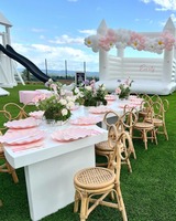 Chaise et table pour enfants en rotin coloré, faites à la main, les plus vendues en 2025, pour la location de fêtes