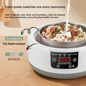 Machine à <span class=keywords><strong>Yaourt</strong></span> et Natto Électrique Intelligente en Acier Inoxydable, Multifonctionnelle, Entièrement Automatique, pour Usage Domestique, Petite et Compacte, avec Fonction de Fabrication de Vin de Riz - Product Image 4