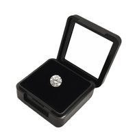 Petite boîte d'emballage pour bijoux carrée de 4x4 cm avec couvercle rabattable, boîte de présentation pour pierres précieuses et diamants, boîte de rangement en plastique pour pierres en vrac