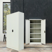 Casier verrouillable à deux portes en acier, idéal pour ranger les vêtements dans les dortoirs et les chambres d'école.
