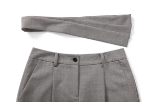 Vente en gros Pantalon de bureau décontracté pour femmes personnalisé de <span class=keywords><strong>haute</strong></span> qualité Pantalon <span class=keywords><strong>cigarette</strong></span> à ceinture nouée à <span class=keywords><strong>taille</strong></span> <span class=keywords><strong>haute</strong></span> - Product Image 3