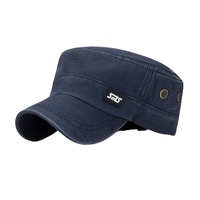 Sombrero de Copa Plana para Hombre, Estilo Retro, de Algodón Puro y Tela de Bambú Lavada, con Etiqueta de Cuero y Malla de Cobre