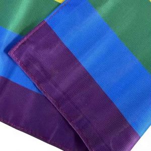 Wholesale Waterproof Gay Pride 110g Knitted Polyester 3 Layers Double Sided Car Window Clips <b>Flag</b> with Plastic Pole - Product Image 4