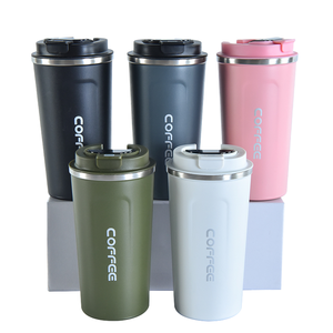 Vaso Térmico de Doble Pared de 510 ml para Bebidas de Café, Taza Inteligente de Acero Inoxidable con Recubrimiento en Polvo y Tapa con Cierre a Presión - Product Image 1