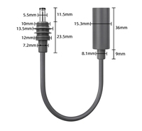Câble d'extension Starlink Mini DC 18CM, adaptateur étanche femelle-mâle