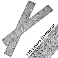 2024 nouvelle billette en acier de Damas avec motif de Rose personnalisé 110 couches plaque de billette de Damas feuille de Damas faite à la main