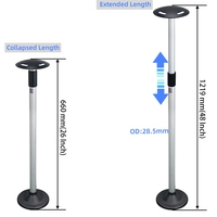 Poteau de support de bateau télescopique réglable en aluminium robuste