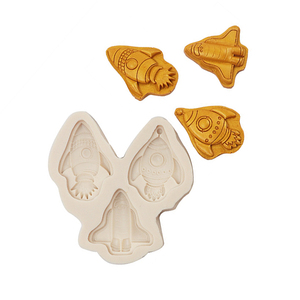 Moule en silicone DIY pour gâteau et fondant, motif fusée spatiale et vaisseau spatial 3D, classique, populaire, à prix d'usine - Product Image 5