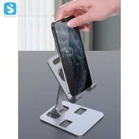 Vente chaude Support Mobile Support de Téléphone Multifonction Réglable Pliable Portable En Métal Support de Téléphone Portable Support de Téléphone De Bureau