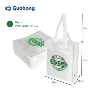 Toptan ucuz kullanımlık özel Logo promosyon süpermarket bakkal alışveriş 100 Gsm olmayan dokuma T tişört çanta - Product Image 3