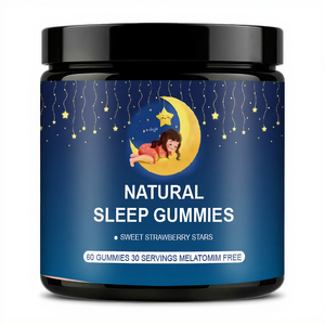 Gummies Sommeil Naturel 5-HTP L-Théanine Magnésium Racine <span class=keywords><strong>de</strong></span> Valériane Sans Gluten Fraise 60 Gummies Complément OEM Mémoire - Product Image 2