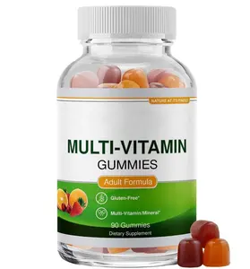 Supplément multivitaminé OEM, supplément vitaminique pour stimuler le système immunitaire, gommes multivitamines végétaliennes