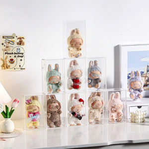 Puppen figur Voll transparenter Acryl-Vitrinen schrank mit Staubs chutz für Vitrinen - Product Image 3