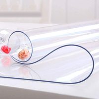 Nappes rondes en PVC transparent imperméable à l'eau transparent résistant à l'huile protecteur de table rond tapis de table anti-chaud couverture de table essuyable