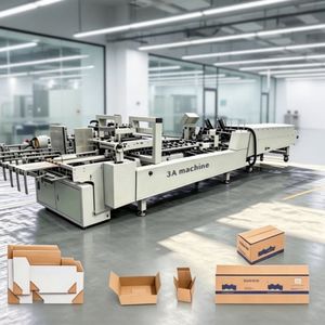 CQT-800WK Corrugated <b>Paper</b> Box Folder Gluer Machine Corrugated <b>Paper</b> Box Automatic Folding Gluing Machine Pasting Machine Box - Product Image 1
