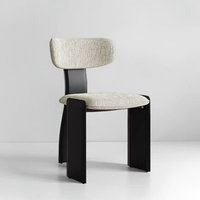 Chaise de salle à manger à accoudoirs rembourrés de style scandinave moderne, dossier confortable et écologique, fauteuil pour la maison et l'hôtel