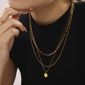 Collar de Corazón de Acero Inoxidable, Joyería de Moda, Agente de Shopify, Dropshipping, Collar con Colgante de Amor y Amistad para Chicas - Product Image 4