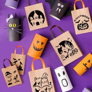 Pochoirs crâne visage citrouille réutilisables Halloween 36pcs 3 pouces Petits pochoirs Halloween pour la peinture sur bois pour le dessin et l'artisanat - Product Image 2