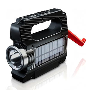 ไฟฉาย LED พลังงานแสงอาทิตย์แบบมือหมุน กันน้ำ ความสว่างสูง 800 ลูเมนส์ แบตเตอรี่ 8000mAh ชาร์จได้ ใช้ในกรณีฉุกเฉิน ตั้งแคมป์ เดินป่า ตกปลา กิจกรรมกลางแจ้ง - Product Image 1