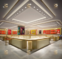 2025 Designer moderne lumière LED bijoux vitrine armoire métal et MDF matériel pour magasin centre commercial détail Showroom
