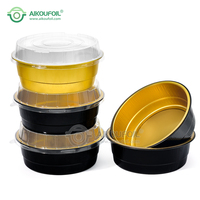 Récipient en feuille d'aluminium de qualité alimentaire avec couvercle pour gril Boîte à lunch ovenable pour la restauration et le stockage des aliments