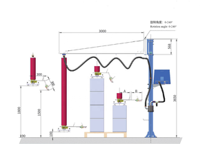 Awovolift CE Brazo Columna Neumático Tubo de aire Tipo Elevador de vacío Bolsa de cartón Cubo Manejo de materiales Tubo de aire Elevador de vacío 100kg - Product Image 2