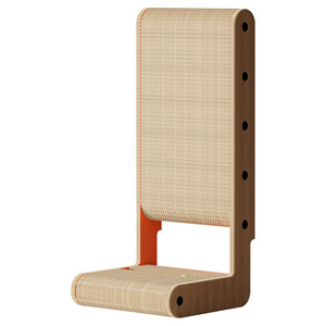 Rascador vertical en forma de L para gatos, integrado con cama para gatos, resistente a arañazos, al desgaste y a la formación de pelusas, para gatos grandes. - Product Image 2