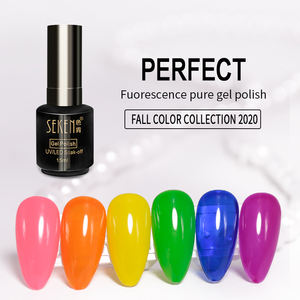 Vernis à ongles en gel UV <span class=keywords><strong>SEKEN</strong></span> 15 ml, couleur néon, résine naturelle, inodore, vernis à ongles en gel UV à faire tremper, pour salon de manucure - Product Image 3