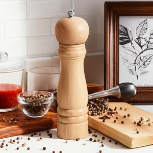Ensemble moulin à sel et à poivre électrique en bois écologique alimenté par USB avec moulin à épices et saupoudreur - Product Image 3