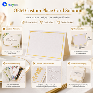 Segnaposto per Matrimonio Personalizzabili con Bordo Dorato, Eleganti Carte da Scrivere per Nomi Ospiti e Tavoli, Decorazione per Banchetti - Product Image 5