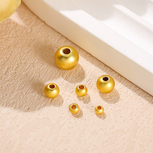 Gold Plated <b>Copper</b> Round Beads 2.5mm 3mm 4mm 5mm 6mm 8mm For <b>Bracelet</b> Making Jewelry Findings Components - Product Image 4