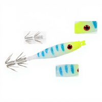 LETOYO EGI Squid Jigs 3.8g 77mm Soft Wood Shrimp Saltwater Lifelike Simulation Octopus Cuttlef