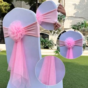 ผ้าคาดเก้าอี้สีสันตามสั่ง พร้อมแถบยางยืด สำหรับงานอีเว้นท์ ผ้าคาดเก้าอี้โบว์ สำหรับงานแต่งงาน งานเลี้ยงวันเกิด ตกแต่งโรงแรม - Product Image 3