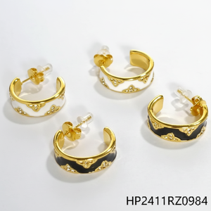 Set di gioielli in stile minimalista 2 pezzi per donna placcato oro placcato accessorio regalo Casual - Product Image 1