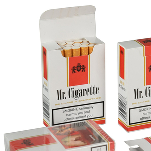 <b>Cigarette</b> Packets Red Paper Box Customized Color Logo Printed Cardboard <b>Cigarette</b> Box for <b>Cigarette</b> <b>Tubes</b> Packing - Product Image 2